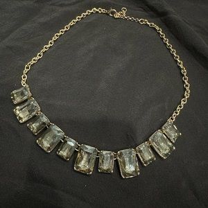 Emerald Cut Stone Statement Necklace